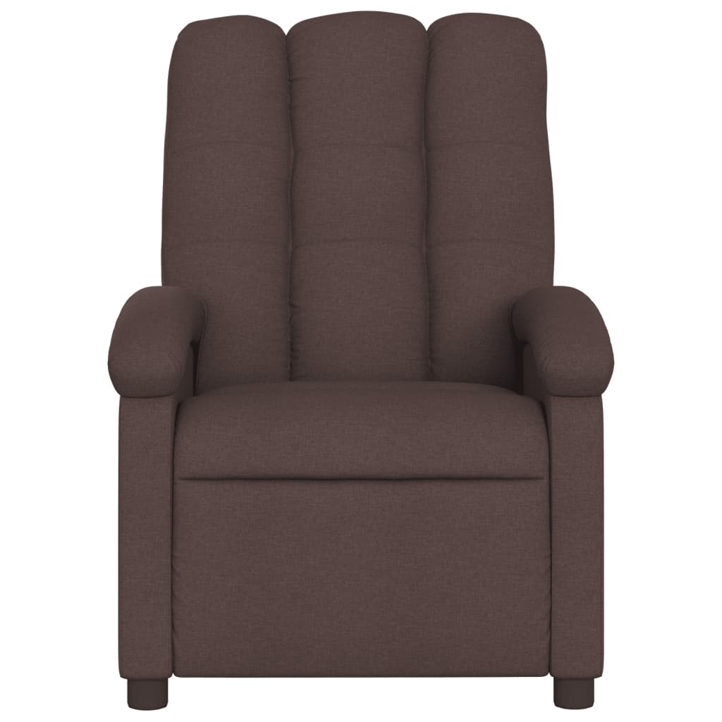 Fauteuil de massage tissu marron foncé