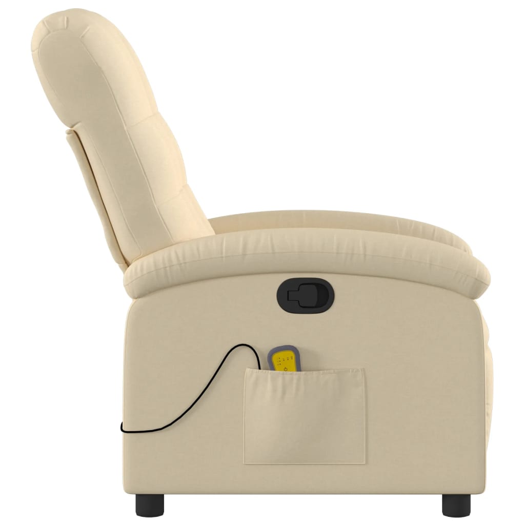 Fauteuil de massage tissu crème