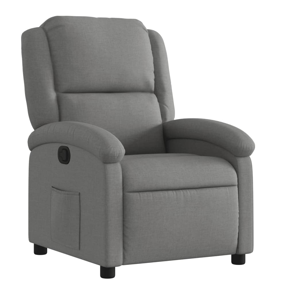 Fauteuil de relaxation tissu gris foncé