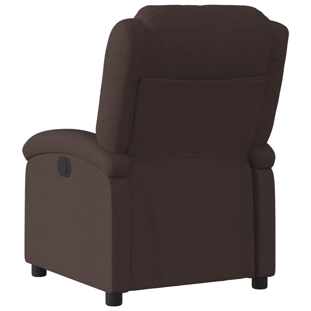 Fauteuil de relaxation tissu marron foncé