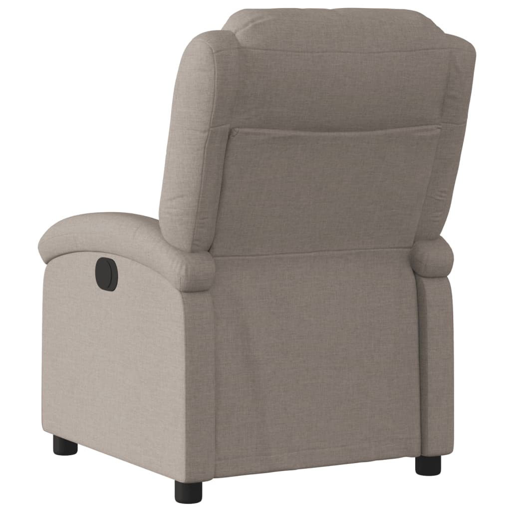 Fauteuil relax tissu taupe