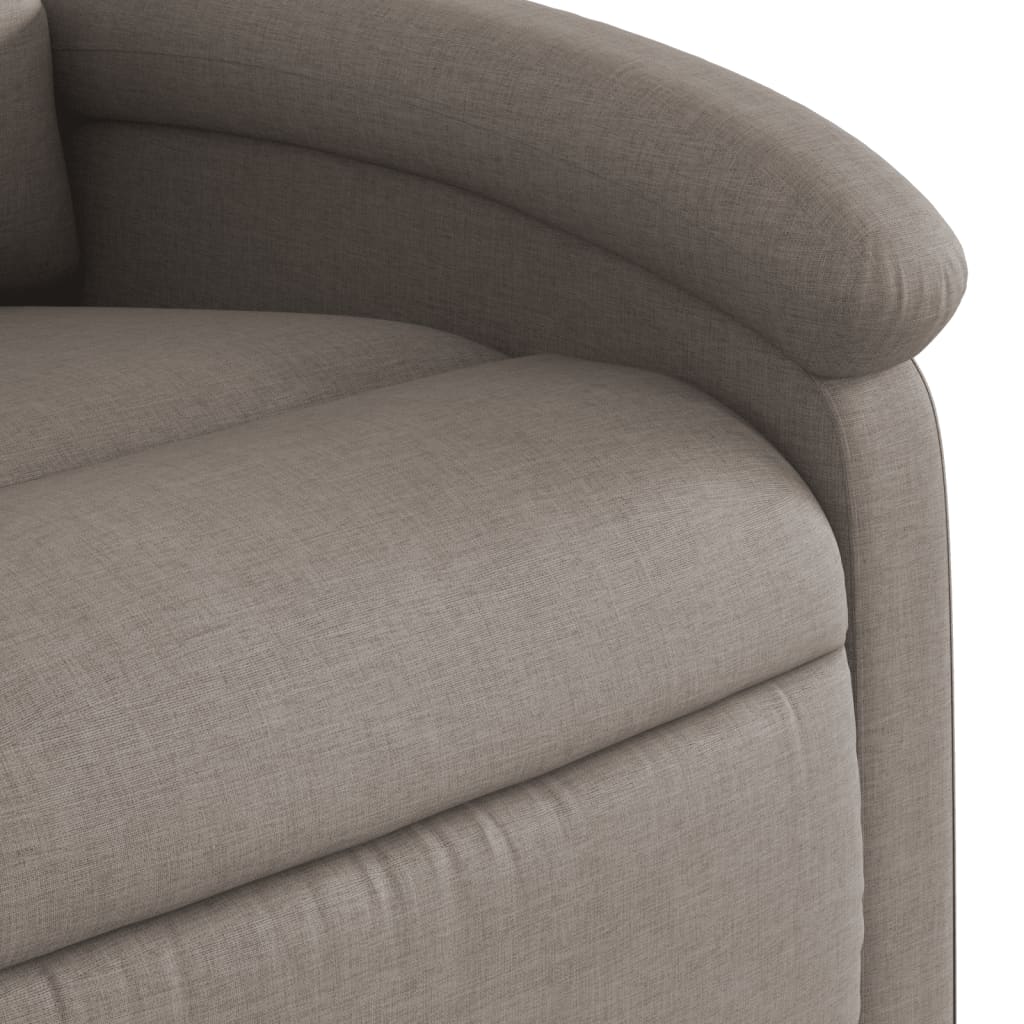 Fauteuil relax tissu taupe