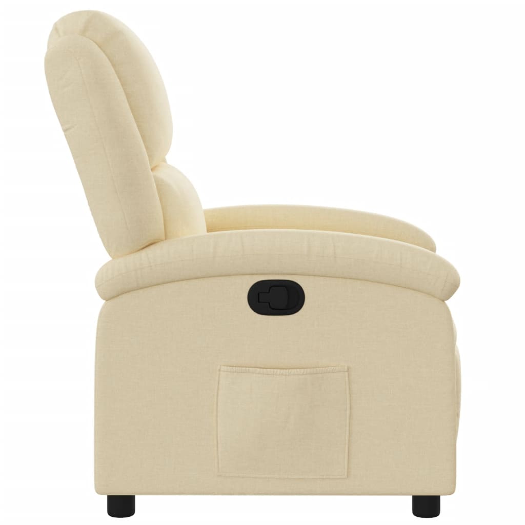 Fauteuil de relaxation tissu crème
