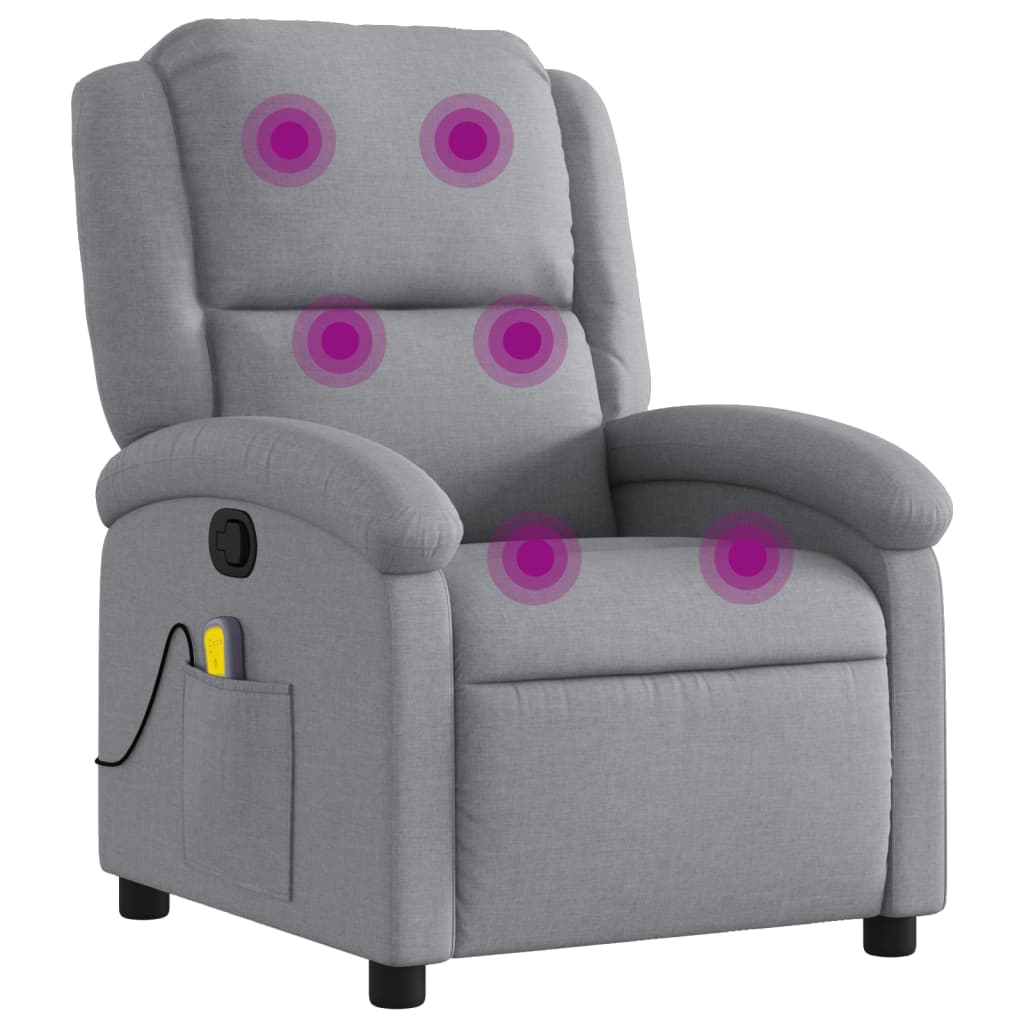 Fauteuil de massage tissu gris clair