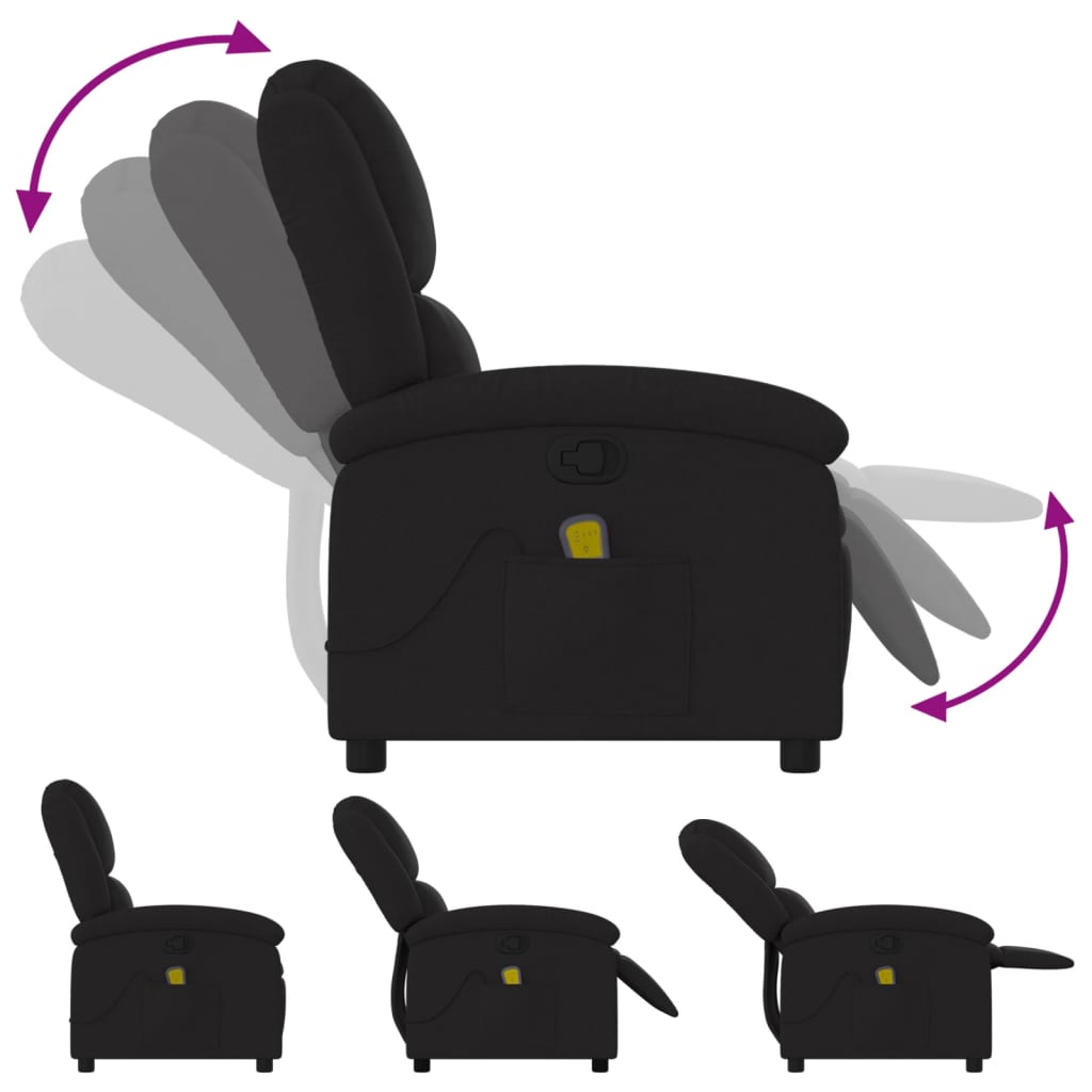 Fauteuil de massage tissu noir