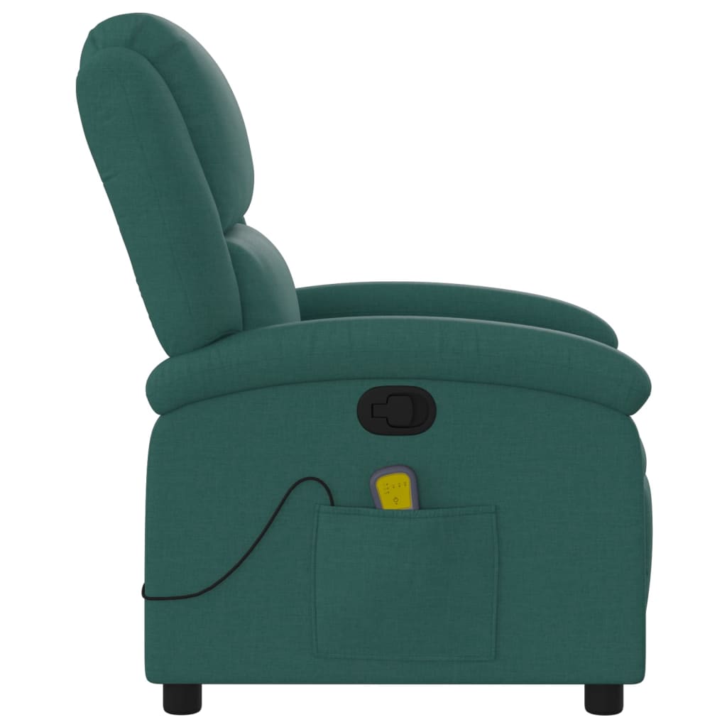 Fauteuil de massage tissu vert foncé