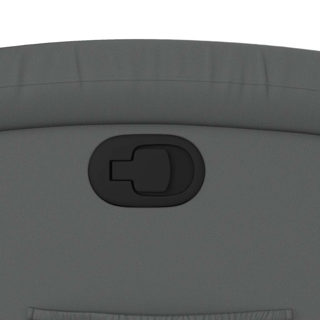 Relaxing Chair Gray Artificial Leather