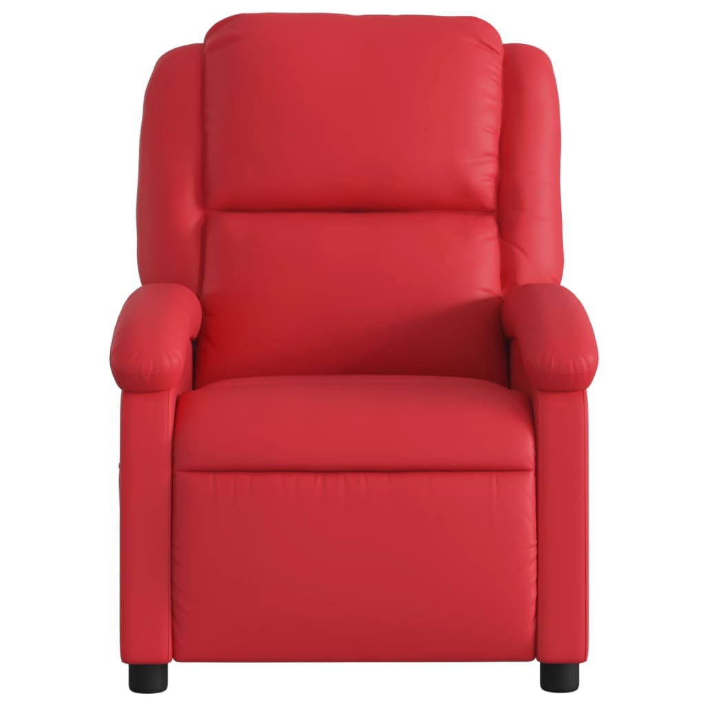 Fauteuil de massage simili cuir rouge