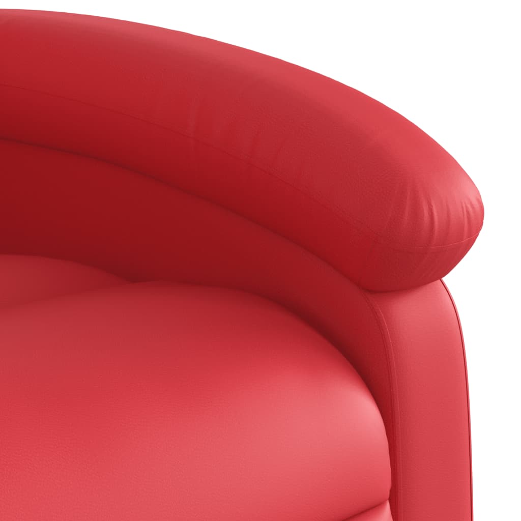 Fauteuil de massage simili cuir rouge