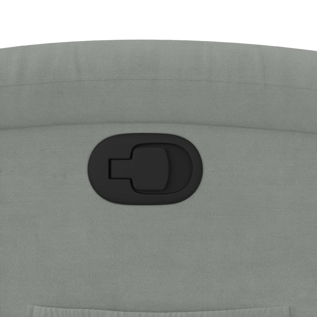 Fauteuil de relaxation velours gris clair