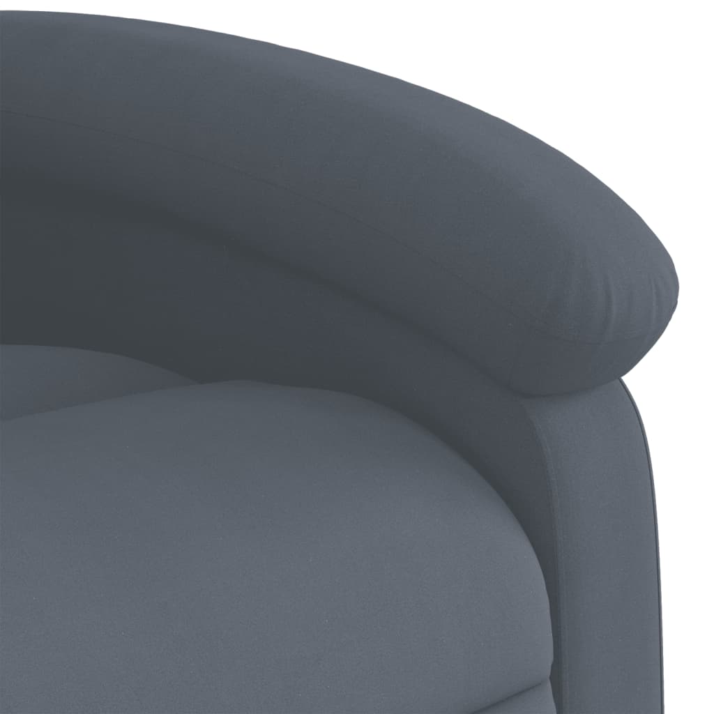 Fauteuil relax en velours gris foncé