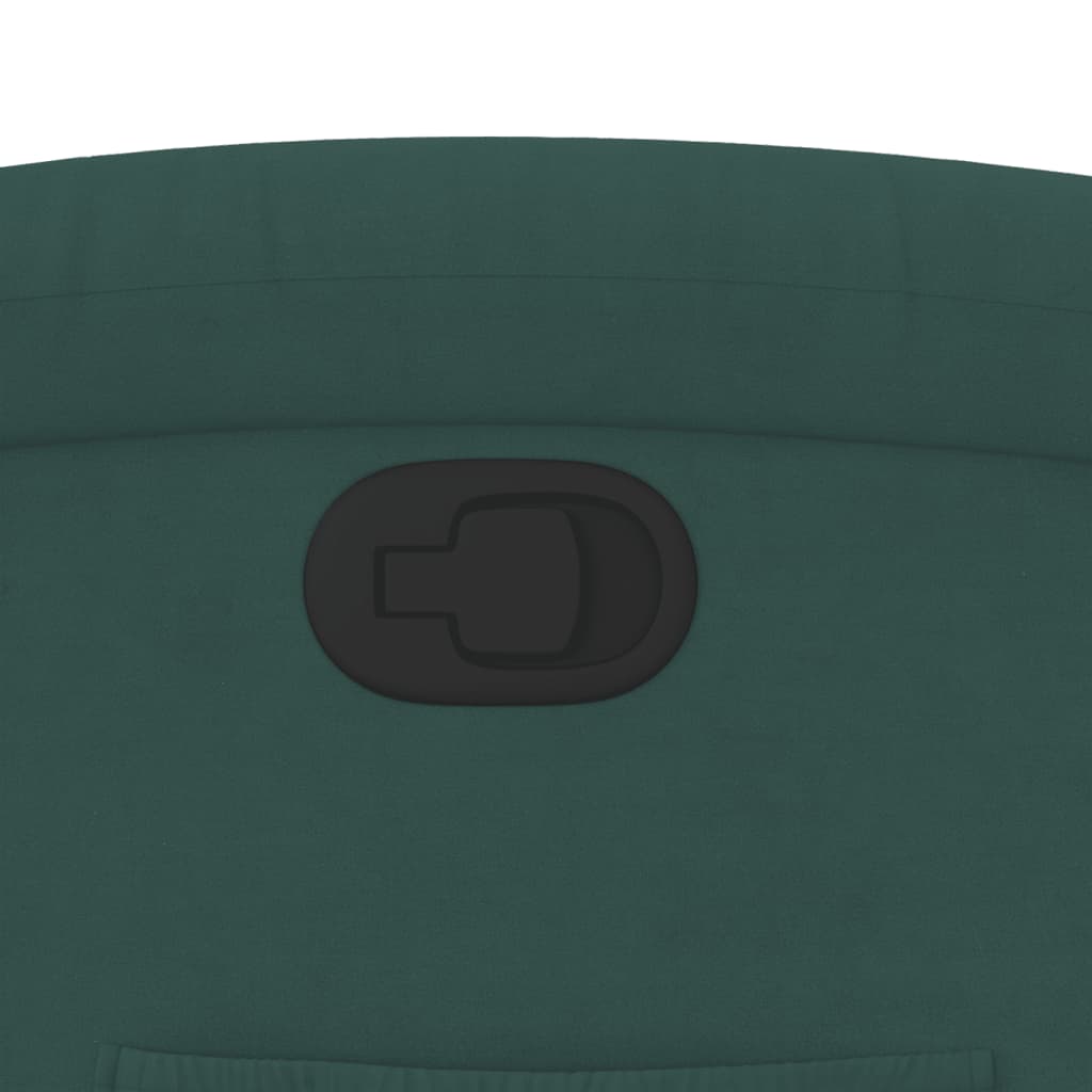 Fauteuil relax en velours vert foncé