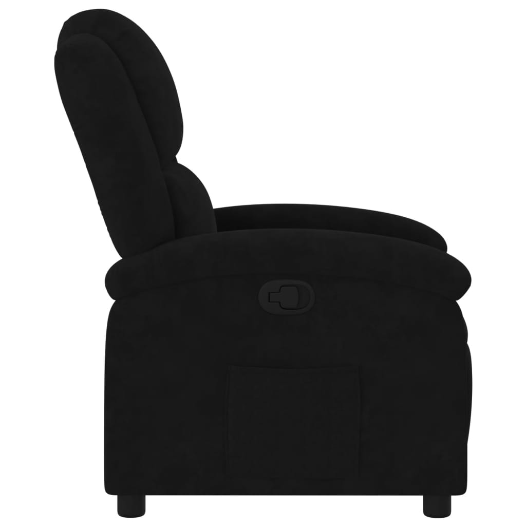 Fauteuil inclinable en velours noir
