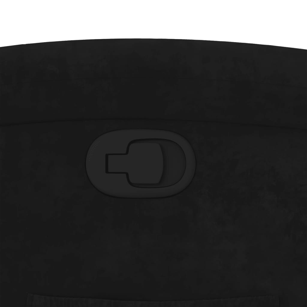 Fauteuil inclinable en velours noir