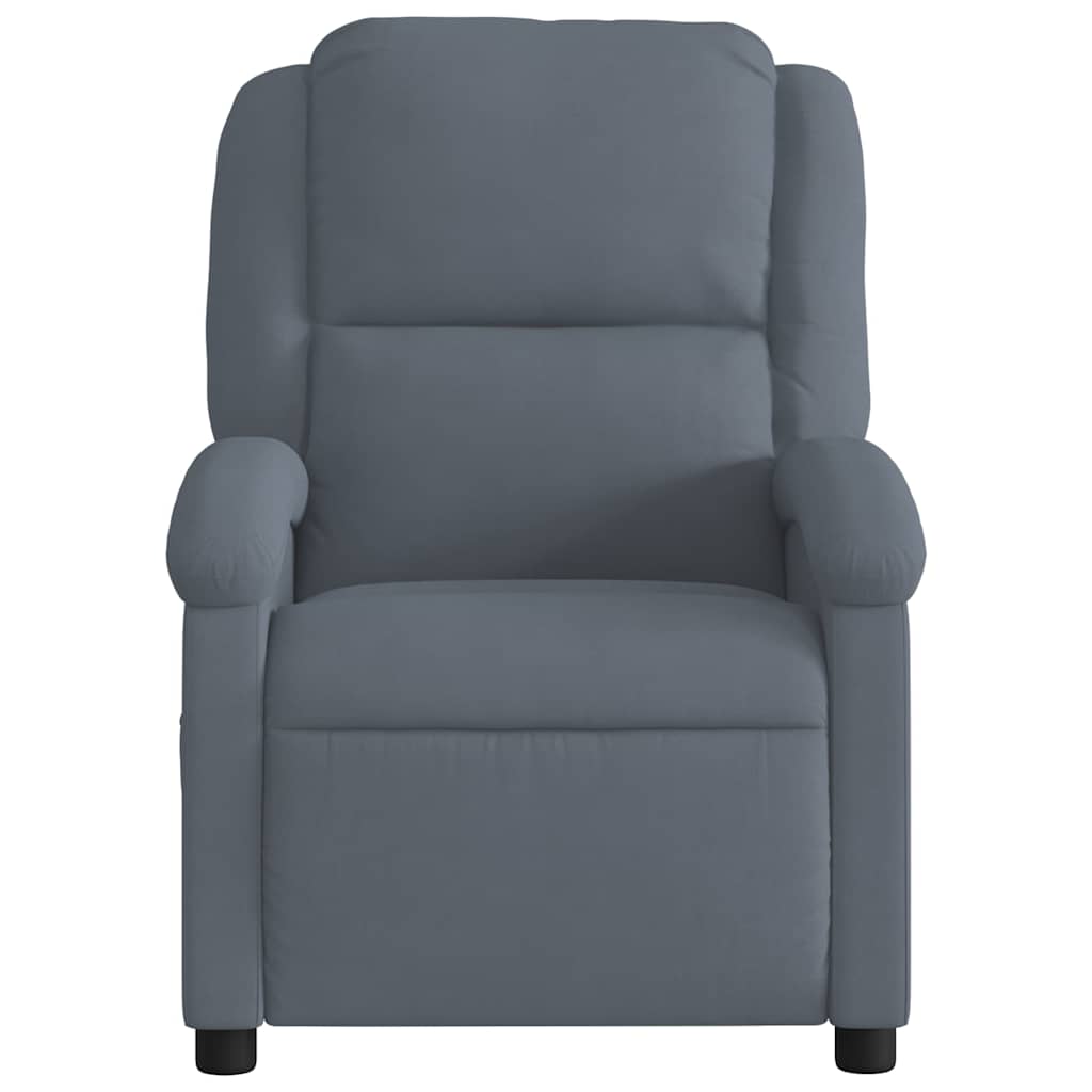 Fauteuil de massage velours gris foncé