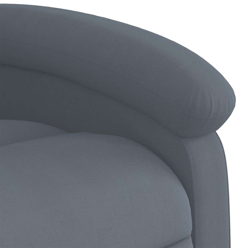 Fauteuil de massage velours gris foncé