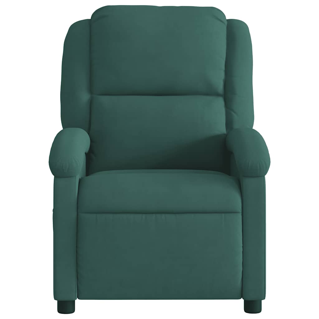 Fauteuil de massage velours vert foncé