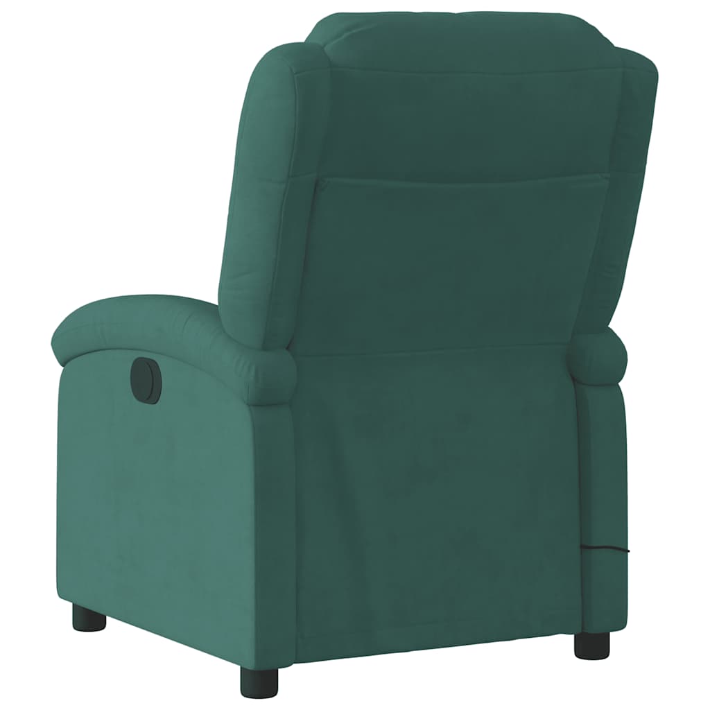 Fauteuil de massage velours vert foncé