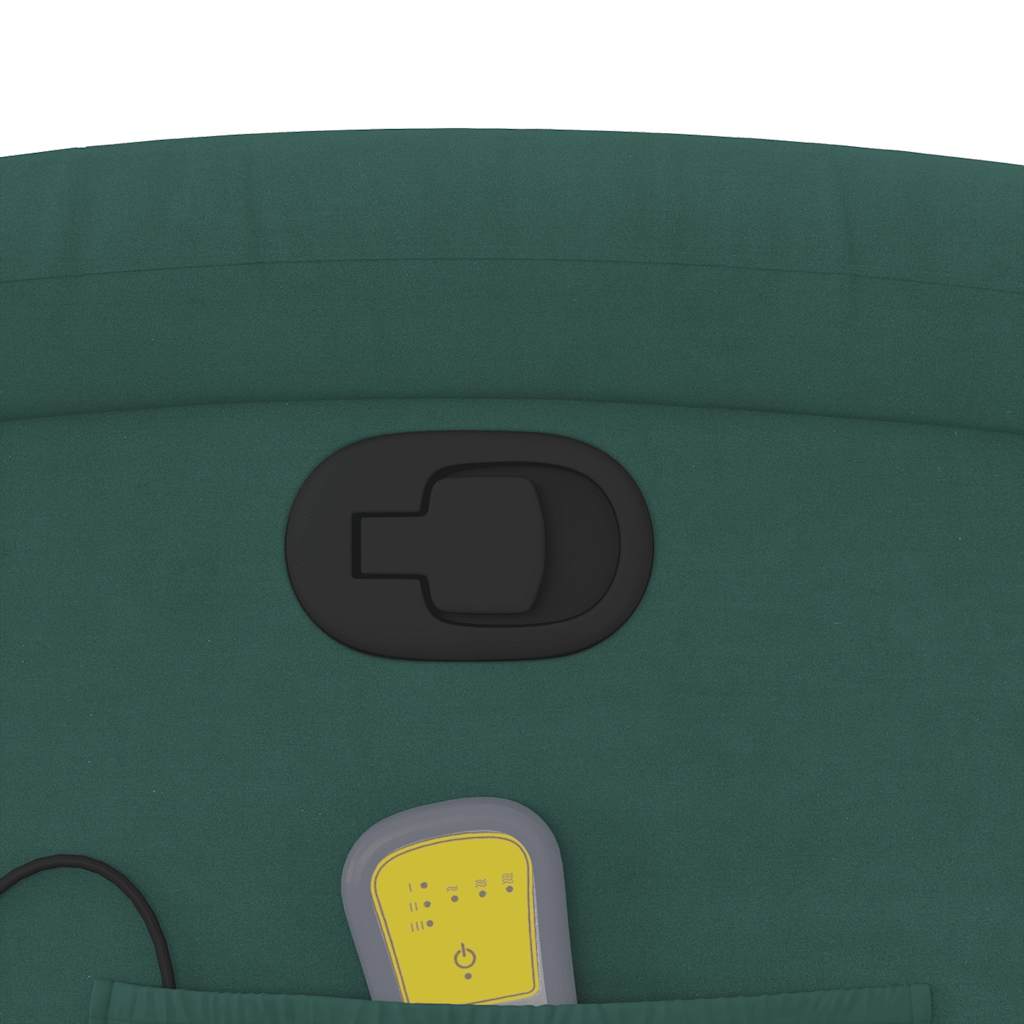 Fauteuil de massage velours vert foncé