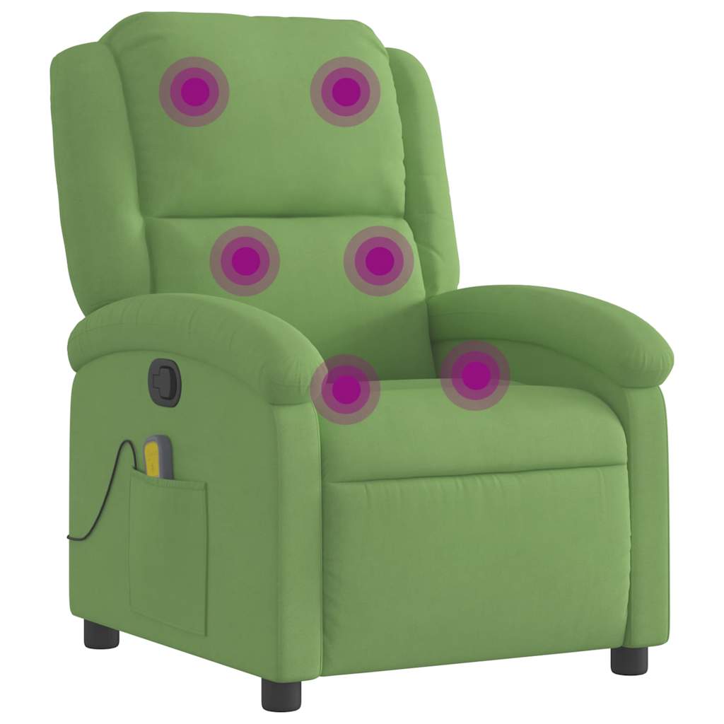 Massagesessel Hellgrün Samt