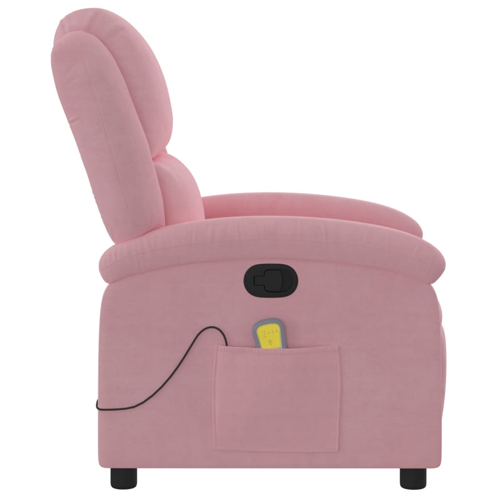 Massagesessel Rosa Samt