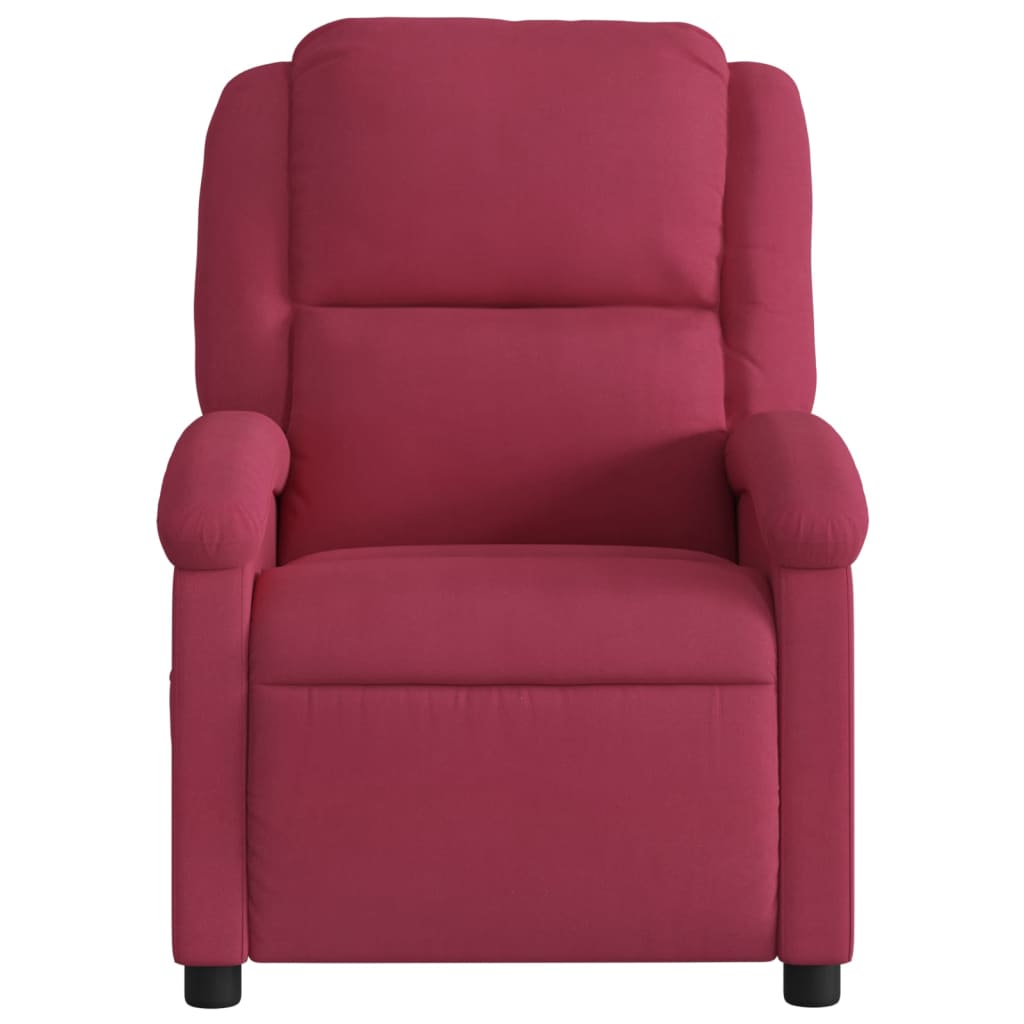 Fauteuil de massage velours rouge vin