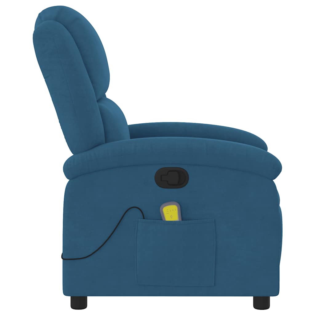 Fauteuil de massage en velours bleu