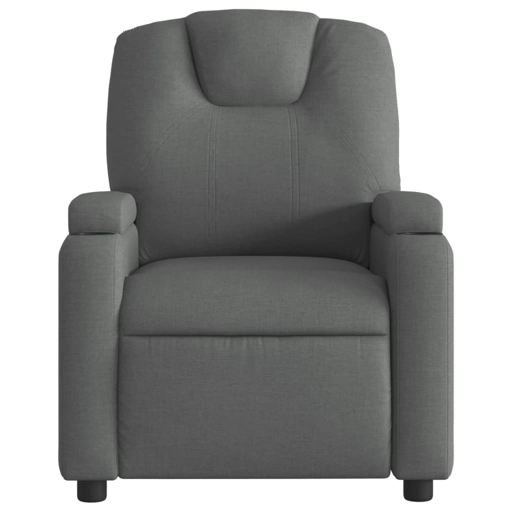 Fauteuil de relaxation tissu gris foncé
