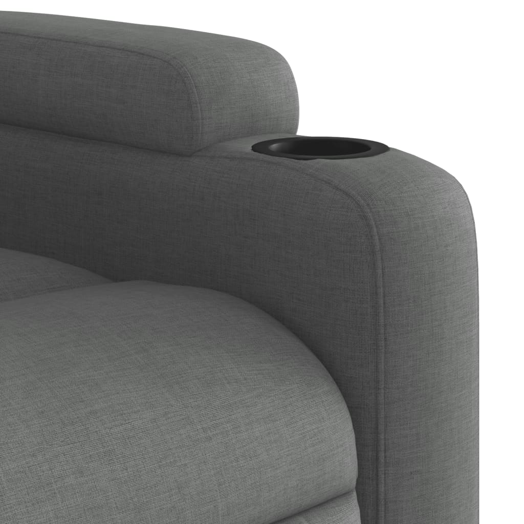 Fauteuil de relaxation tissu gris foncé