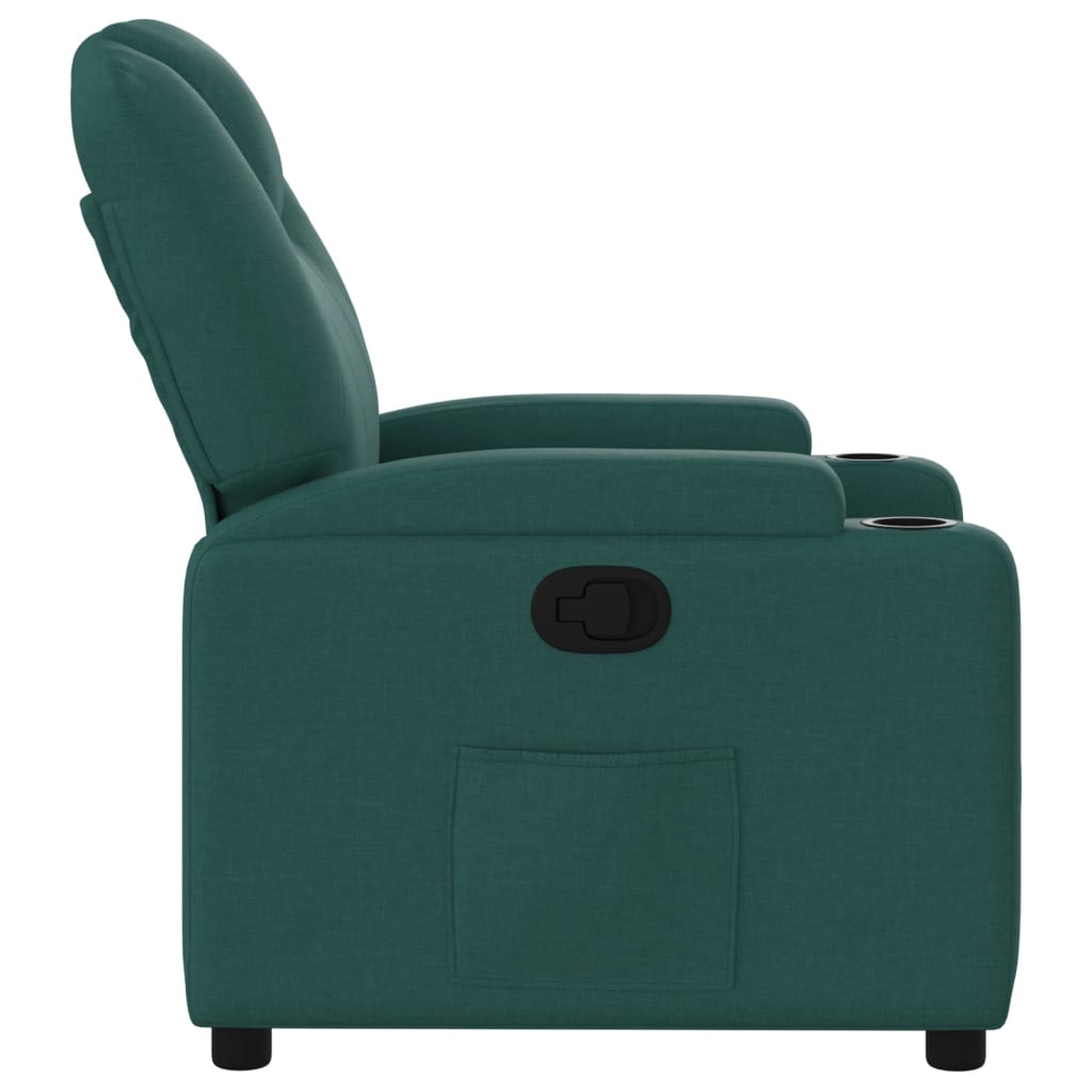 Fauteuil de relaxation tissu vert foncé