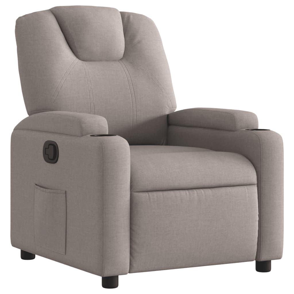 Fauteuil relax tissu taupe