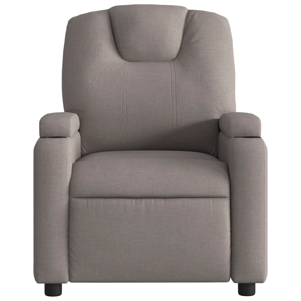 Fauteuil relax tissu taupe