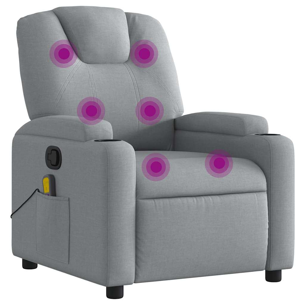 Fauteuil de massage tissu gris clair