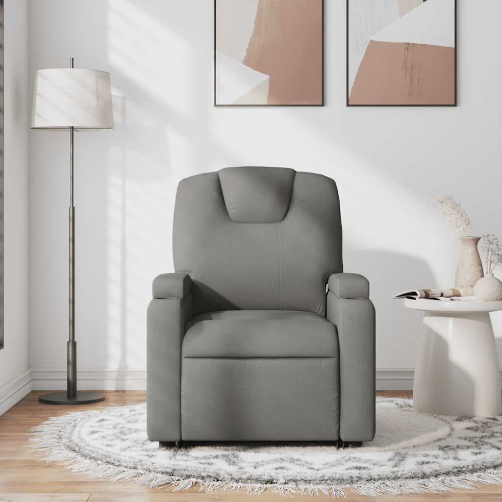 Fauteuil de massage tissu gris foncé
