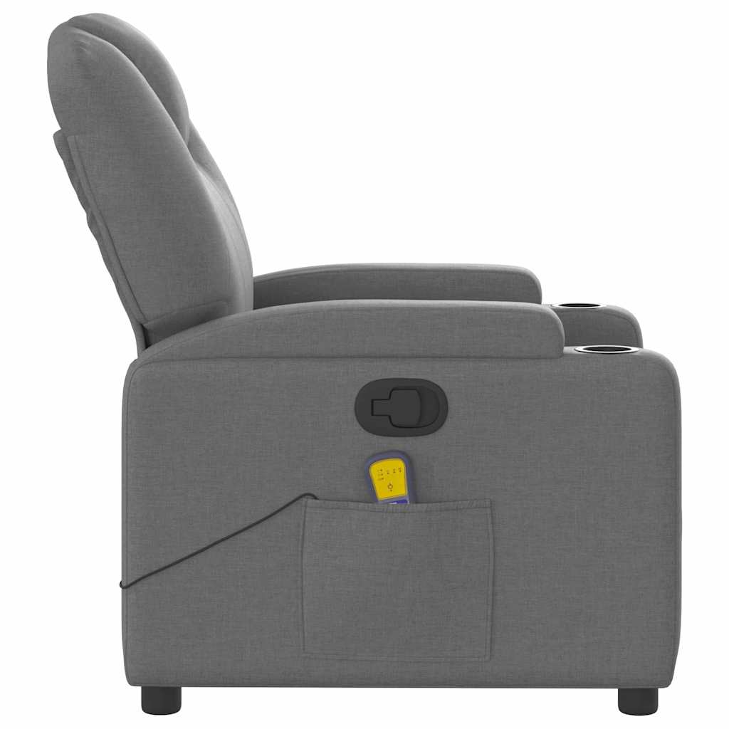 Fauteuil de massage tissu gris foncé