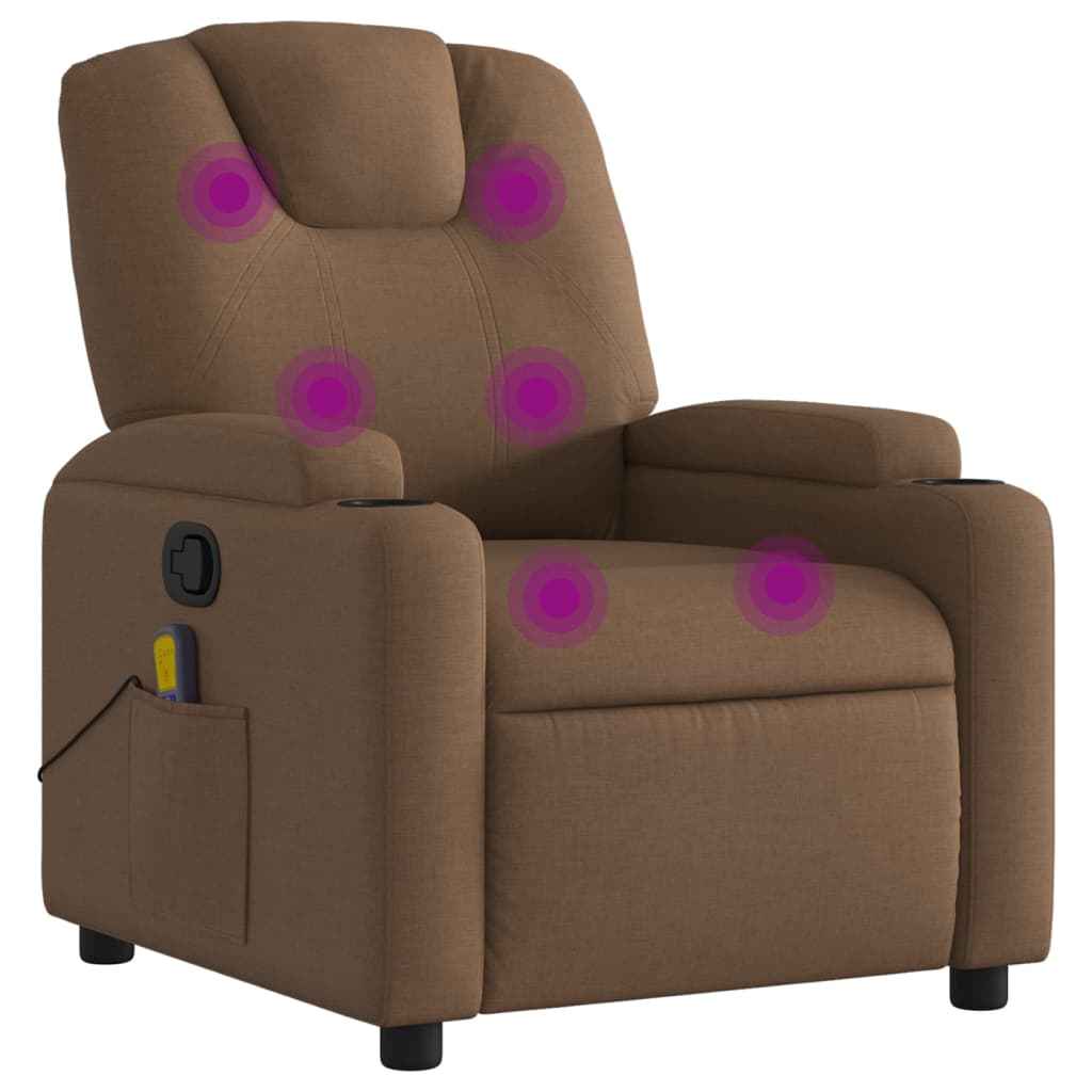 Fauteuil de massage tissu marron