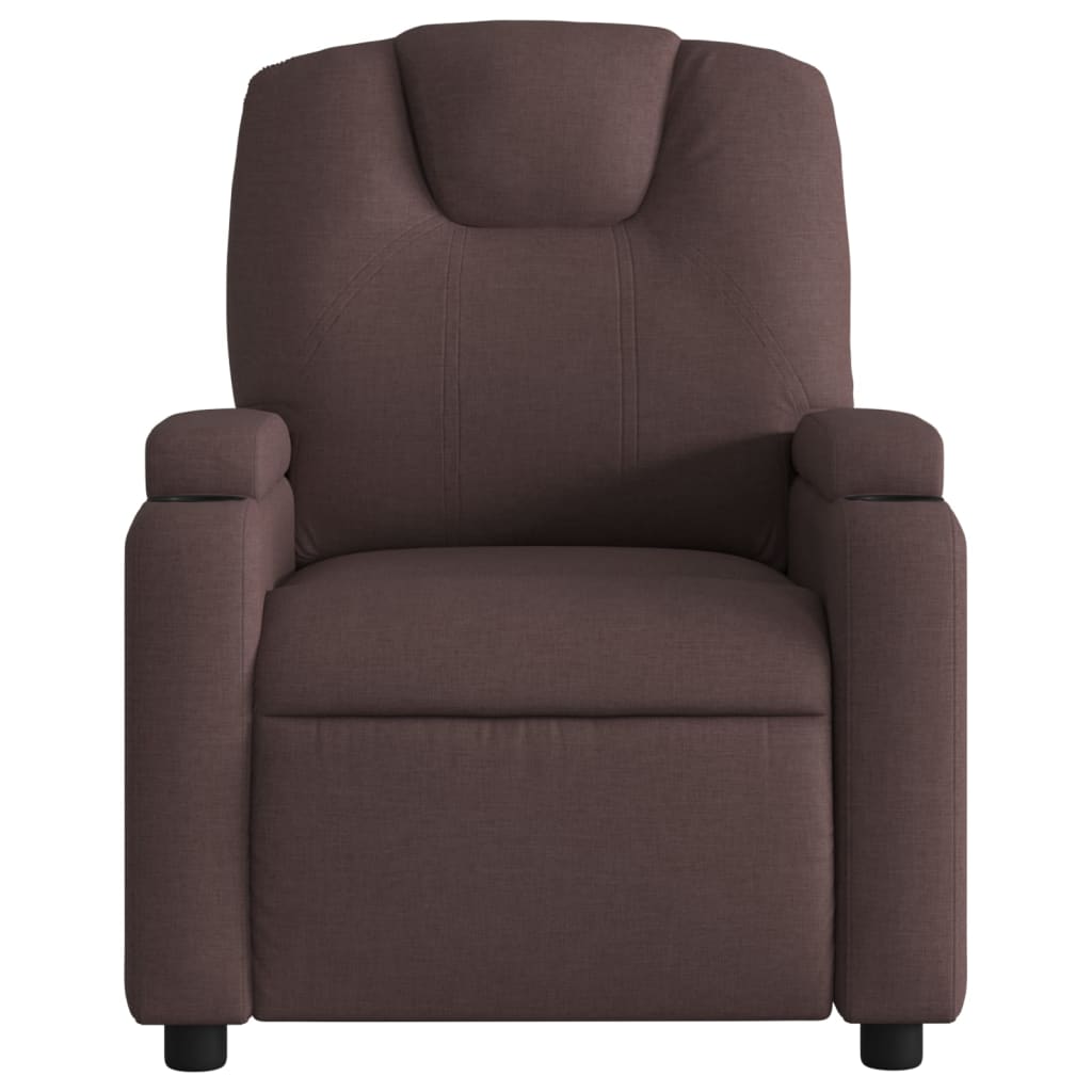 Massage Chair Dark Brown Fabric