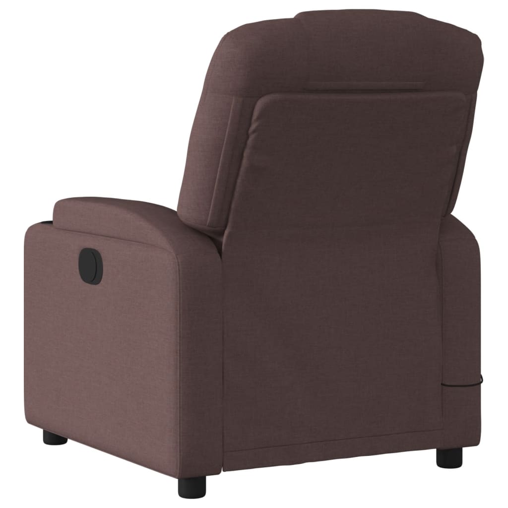 Massage Chair Dark Brown Fabric