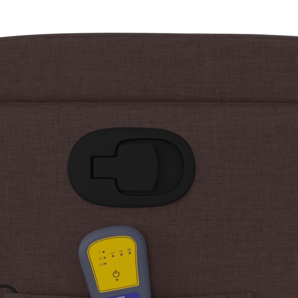 Massage Chair Dark Brown Fabric