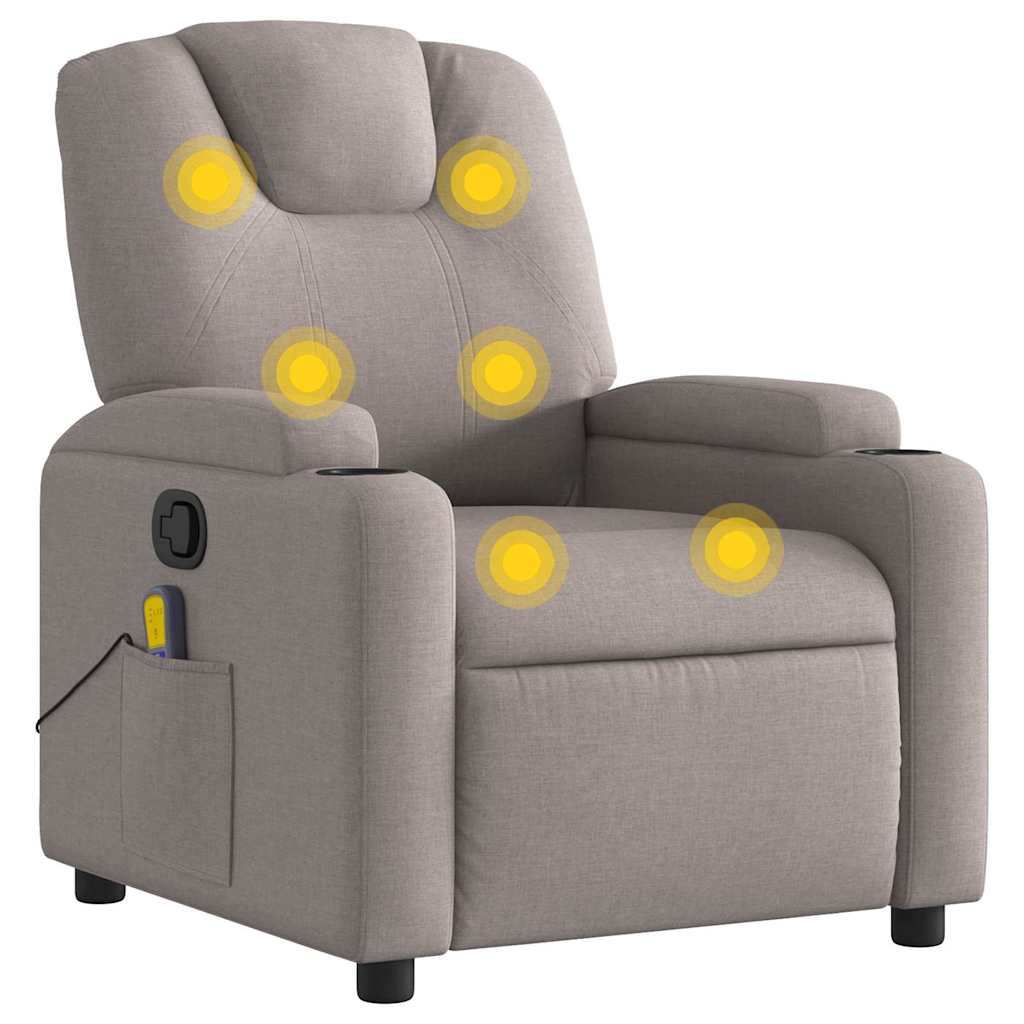 Fauteuil de massage tissu taupe