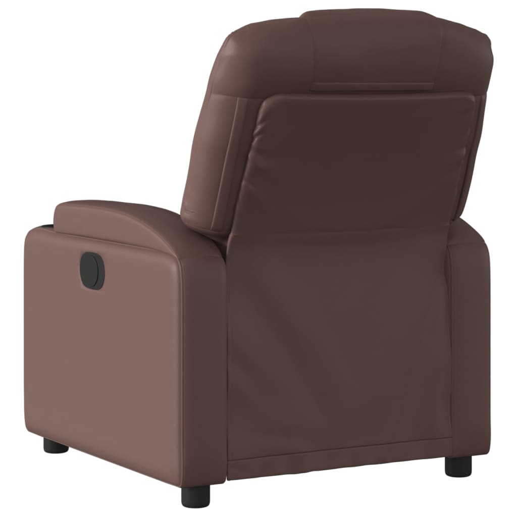 Fauteuil de relaxation simili cuir marron