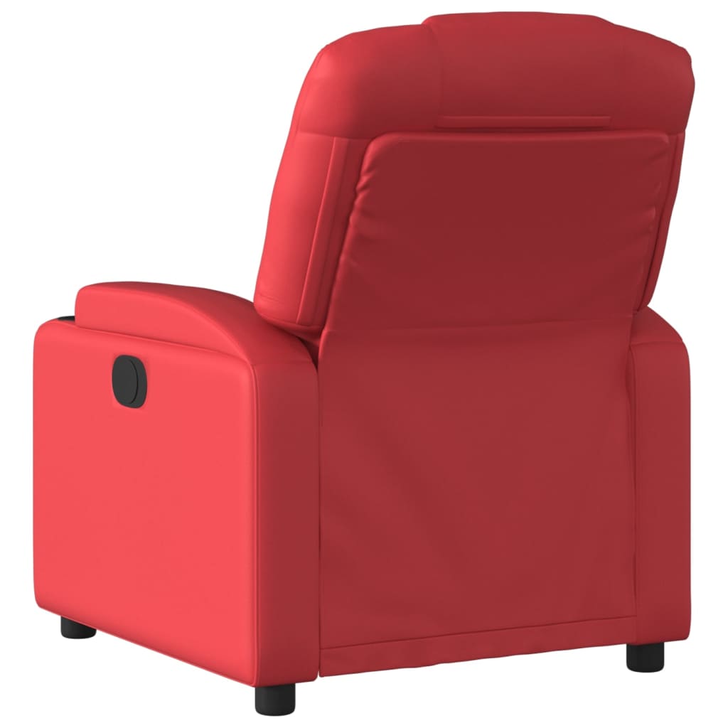 Fauteuil de relaxation simili cuir rouge