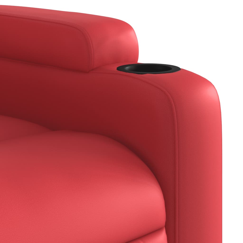 Fauteuil de relaxation simili cuir rouge