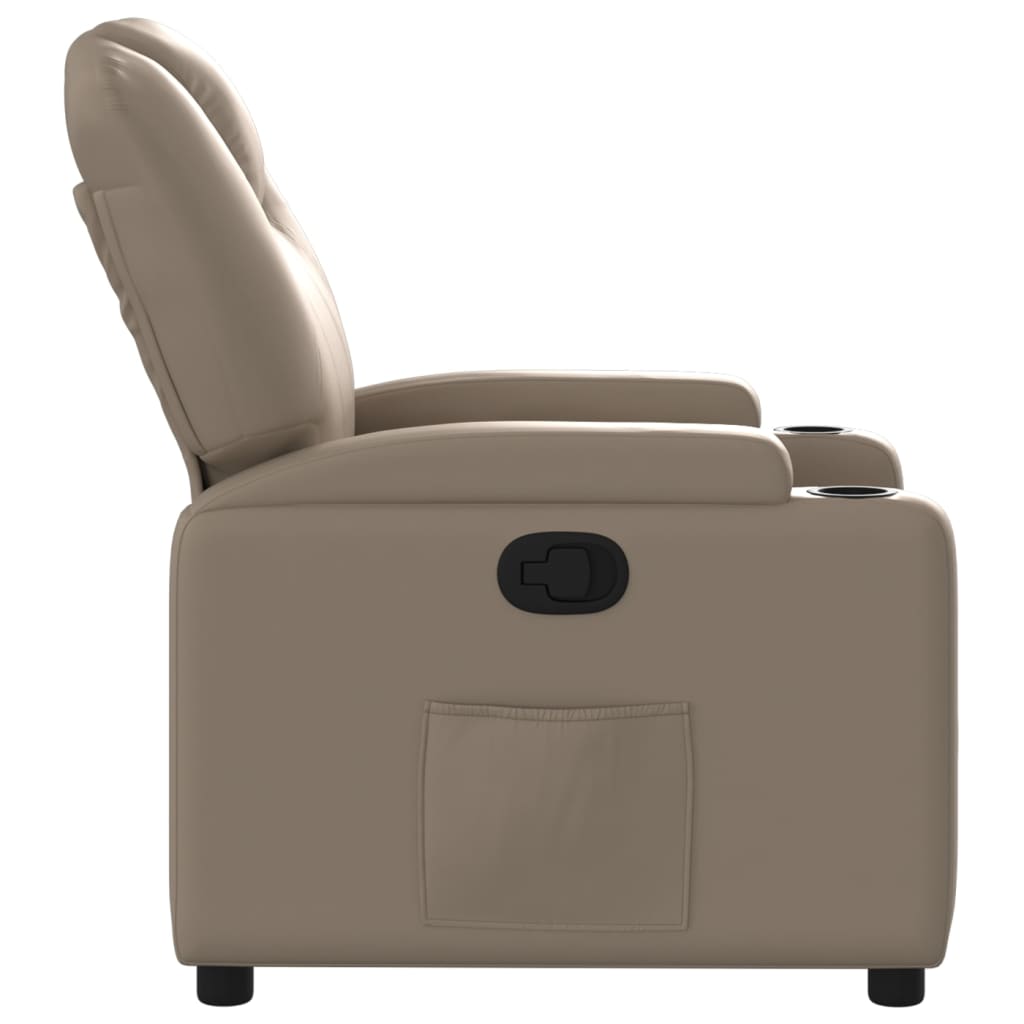 Fauteuil de relaxation simili cuir marron cappuccino
