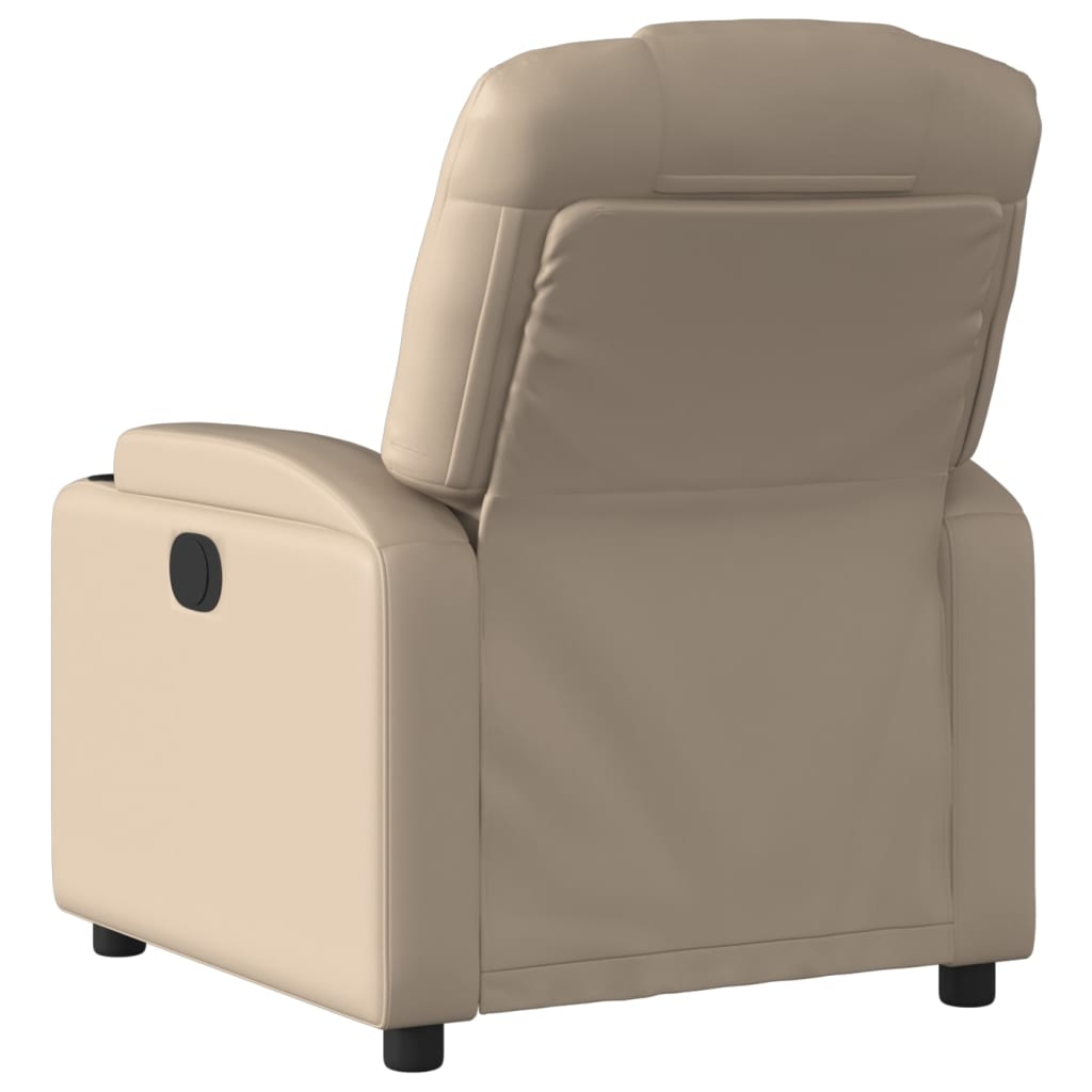 Fauteuil de relaxation simili cuir marron cappuccino