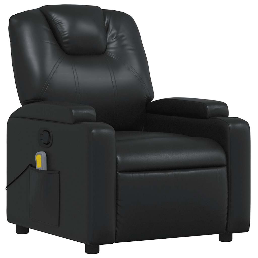 Fauteuil de massage simili cuir noir