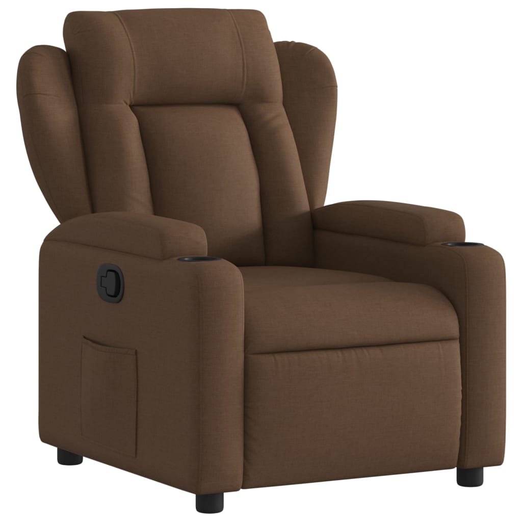 Fauteuil de relaxation tissu marron