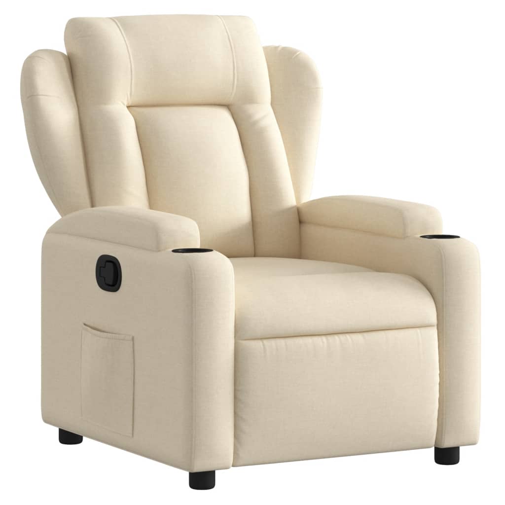 Fauteuil de relaxation tissu crème
