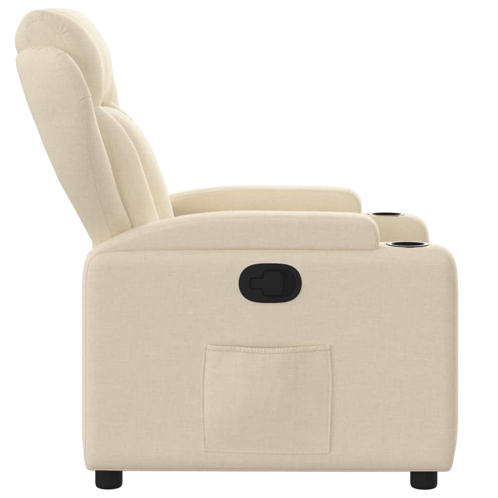 Fauteuil de relaxation tissu crème