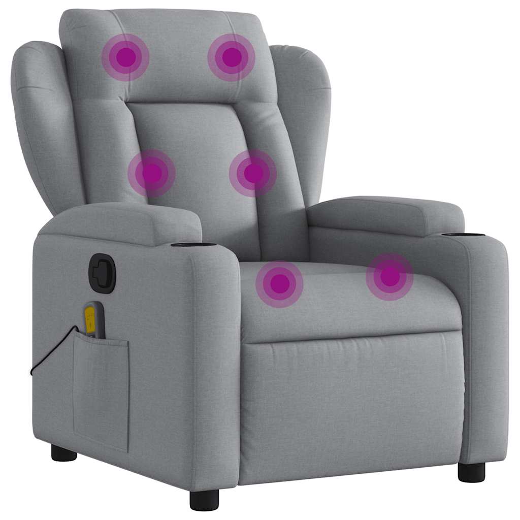 Fauteuil de massage tissu gris clair